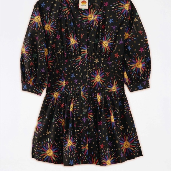 Rainbow Suns Organic Cotton Mini Dress - Picture 2 of 3